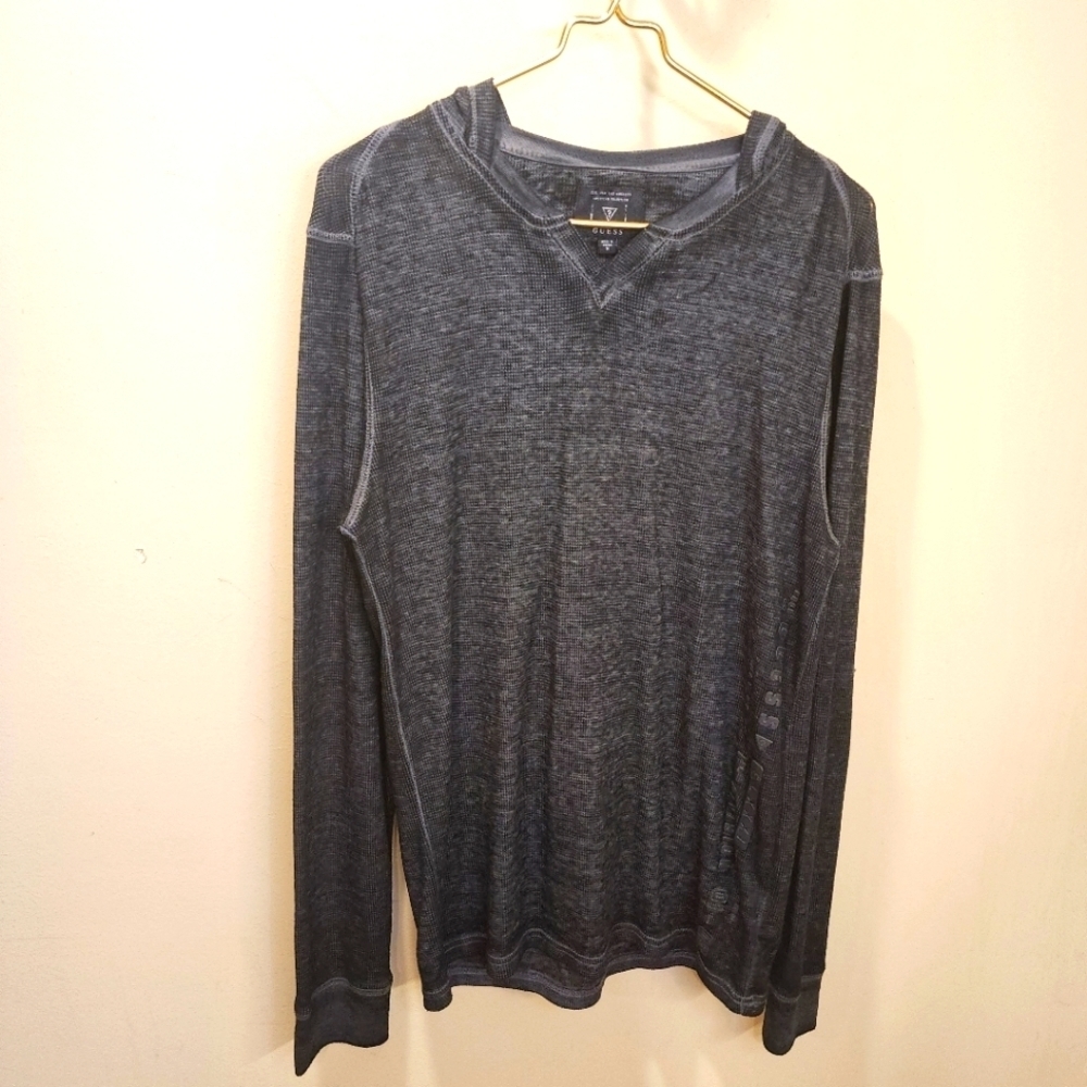 GUESS dark Gray men's hooded Light Weight sweatshirt size M